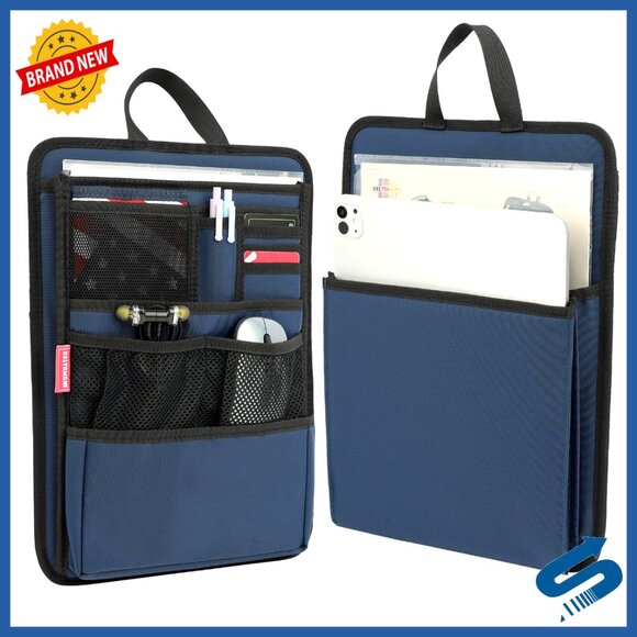 Slim Backpack Organizer Insert 13 Pockets Padded Nylon Professional Business